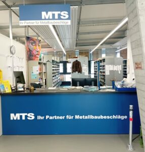 MTS Metallbaubeschläge Filiale Zug Innenansicht